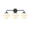 Oxford Bath Vanity Light shown in the Oil Rubbed Bronze finish with a Matte White shade