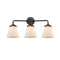 Cone Bath Vanity Light shown in the Oil Rubbed Bronze finish with a Matte White shade