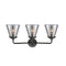 Innovations Lighting Small Cone 3 Light Bath Vanity Light Part Of The Nouveau Collection 284-3W-OB-G63-LED