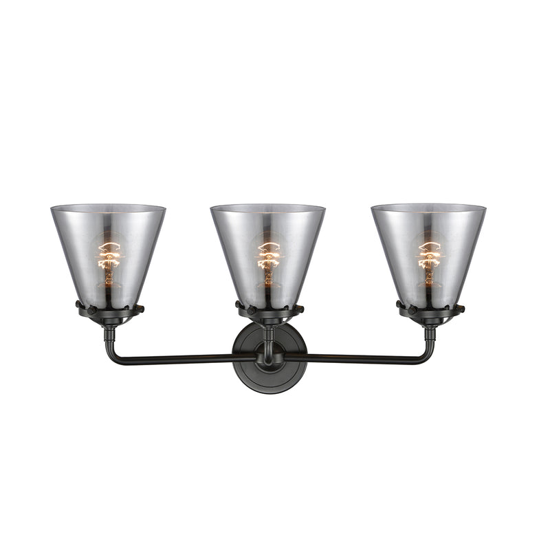 Innovations Lighting Small Cone 3 Light Bath Vanity Light Part Of The Nouveau Collection 284-3W-OB-G63-LED