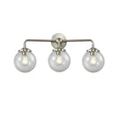 Beacon Bath Vanity Light shown in the Brushed Satin Nickel finish with a Seedy shade