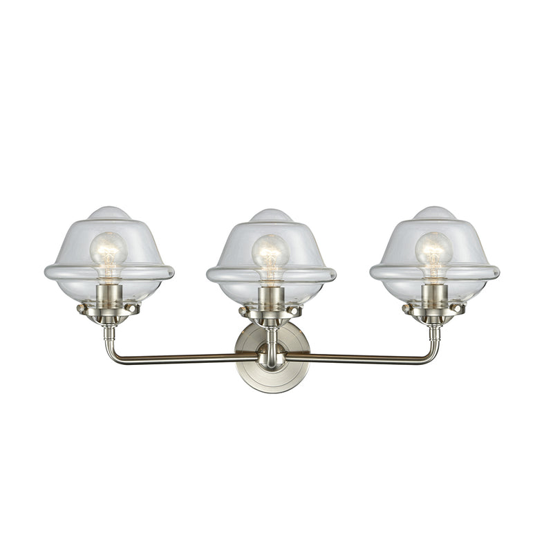 Innovations Lighting Small Oxford 3 Light Bath Vanity Light Part Of The Nouveau Collection 284-3W-SN-G532-LED