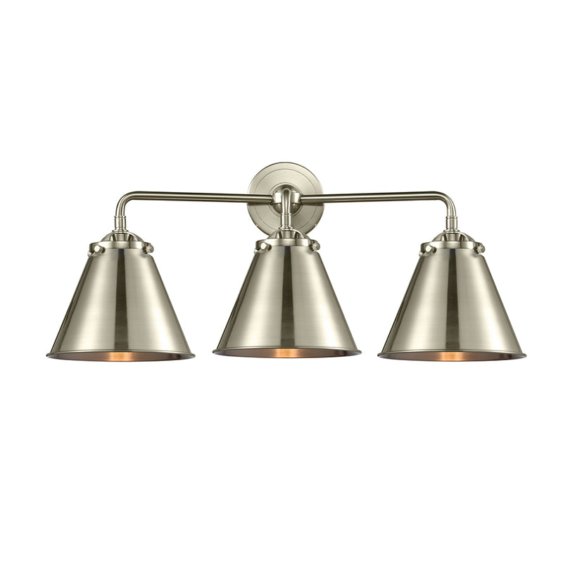 Appalachian Bath Vanity Light shown in the Brushed Satin Nickel finish with a Brushed Satin Nickel shade