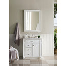 James Martin Bristol 30" Single Vanity Bright White with 3 cm Classic White Quartz Top 157-V30-BW-3CLW