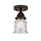 Canton Semi-Flush Mount shown in the Oil Rubbed Bronze finish with a Seedy shade