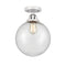 Beacon Semi-Flush Mount shown in the Polished Chrome finish with a Seedy shade