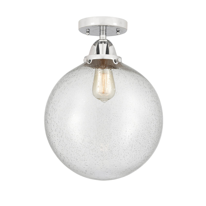 Beacon Semi-Flush Mount shown in the Polished Chrome finish with a Seedy shade