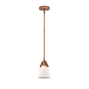 Canton Mini Pendant shown in the Antique Copper finish with a Matte White shade