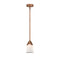 Canton Mini Pendant shown in the Antique Copper finish with a Matte White shade