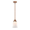 Canton Mini Pendant shown in the Antique Copper finish with a Matte White shade