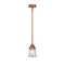 Canton Mini Pendant shown in the Antique Copper finish with a Clear shade