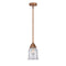 Canton Mini Pendant shown in the Antique Copper finish with a Clear shade