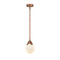 Beacon Mini Pendant shown in the Antique Copper finish with a Matte White shade