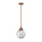 Beacon Mini Pendant shown in the Antique Copper finish with a Clear shade