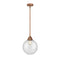 Beacon Mini Pendant shown in the Antique Copper finish with a Seedy shade