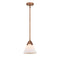 Cone Mini Pendant shown in the Antique Copper finish with a Matte White shade