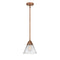 Cone Mini Pendant shown in the Antique Copper finish with a Clear shade