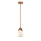 Bell Mini Pendant shown in the Antique Copper finish with a Matte White shade