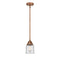 Bell Mini Pendant shown in the Antique Copper finish with a Clear shade