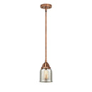 Bell Mini Pendant shown in the Antique Copper finish with a Silver Plated Mercury shade