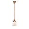 Cone Mini Pendant shown in the Antique Copper finish with a Matte White shade