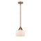 Bell Mini Pendant shown in the Antique Copper finish with a Matte White shade