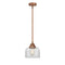 Bell Mini Pendant shown in the Antique Copper finish with a Clear shade