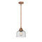 Bell Mini Pendant shown in the Antique Copper finish with a Seedy shade