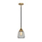 Chatham Mini Pendant shown in the Black Antique Brass finish with a Clear shade