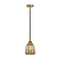 Chatham Mini Pendant shown in the Black Antique Brass finish with a Mercury shade