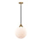 Beacon Mini Pendant shown in the Black Antique Brass finish with a Matte White shade