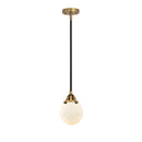 Beacon Mini Pendant shown in the Black Antique Brass finish with a Matte White shade