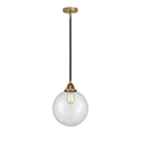 Beacon Mini Pendant shown in the Black Antique Brass finish with a Clear shade