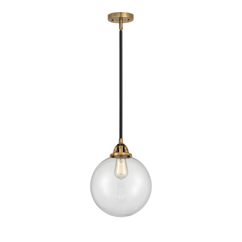 Beacon Mini Pendant shown in the Black Antique Brass finish with a Clear shade