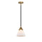 Cone Mini Pendant shown in the Black Antique Brass finish with a Matte White shade