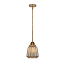 Chatham Mini Pendant shown in the Brushed Brass finish with a Mercury shade