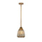 Chatham Mini Pendant shown in the Brushed Brass finish with a Mercury shade