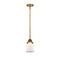 Canton Mini Pendant shown in the Brushed Brass finish with a Matte White shade