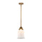 Canton Mini Pendant shown in the Brushed Brass finish with a Matte White shade