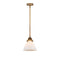 Cone Mini Pendant shown in the Brushed Brass finish with a Matte White shade