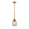 Bell Mini Pendant shown in the Brushed Brass finish with a Silver Plated Mercury shade