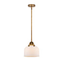 Bell Mini Pendant shown in the Brushed Brass finish with a Matte White shade