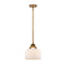 Bell Mini Pendant shown in the Brushed Brass finish with a Matte White shade