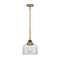 Bell Mini Pendant shown in the Brushed Brass finish with a Clear shade