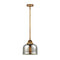 Bell Mini Pendant shown in the Brushed Brass finish with a Silver Plated Mercury shade