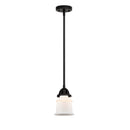 Canton Mini Pendant shown in the Matte Black finish with a Matte White shade