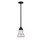 Bellmont Mini Pendant shown in the Matte Black finish with a Seedy shade