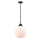 Beacon Mini Pendant shown in the Matte Black finish with a Matte White shade