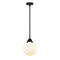 Beacon Mini Pendant shown in the Matte Black finish with a Matte White shade