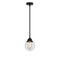 Beacon Mini Pendant shown in the Matte Black finish with a Clear shade